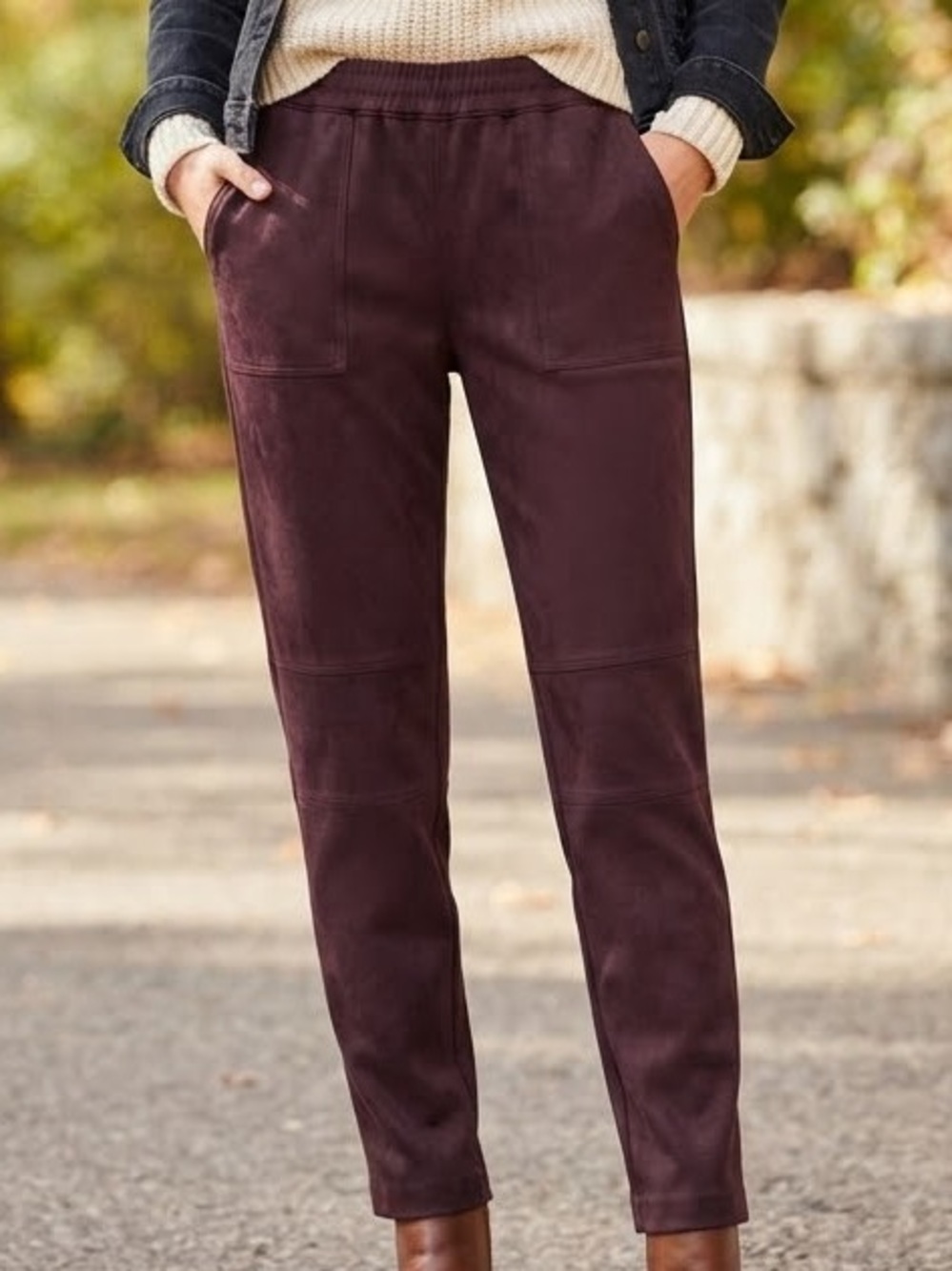J. Jill Wine Pull-On Joggers